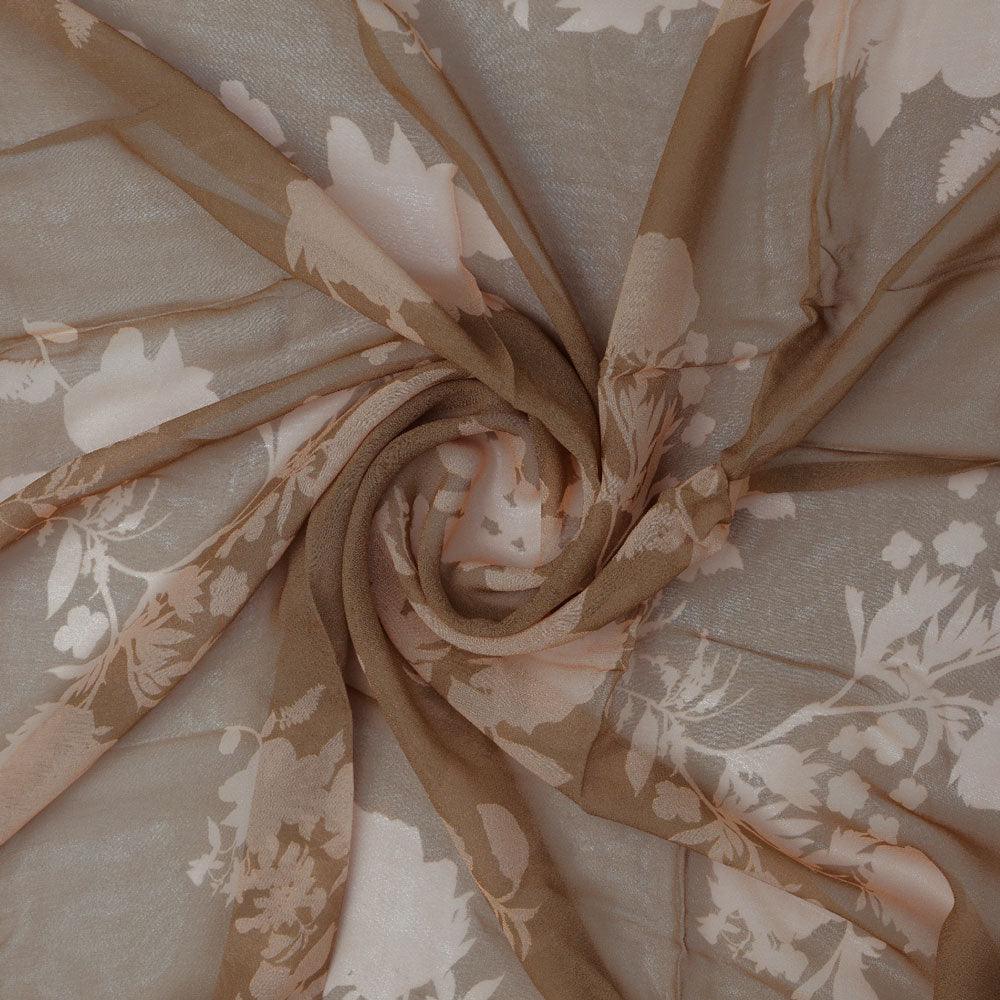 Beautiful Brown Floral Branch Digital Printed Fabric - Pure Georgette – pg 0 ta08569p4 110 beautiful brown floral branch digital printed fabric pure georgette 1