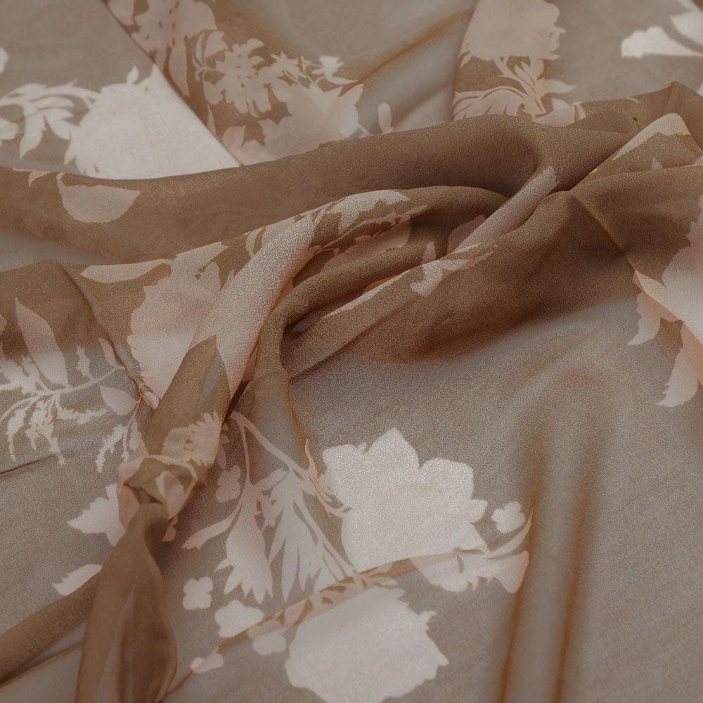 Beautiful Brown Floral Branch Digital Printed Fabric - Pure Georgette – pg 0 ta08569p4 110 beautiful brown floral branch digital printed fabric pure georgette 3