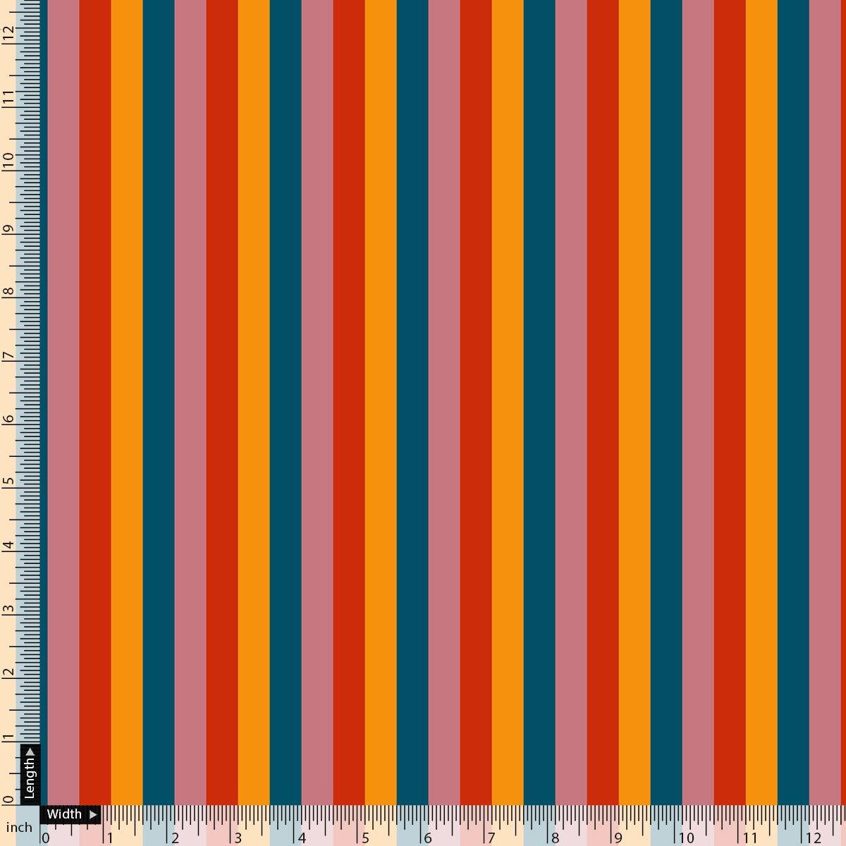 Rainbow Colourful Breton Stripes Digital Printed Fabric - Pure Georgette – pg 0 ta08573 110 rainbow colourful breton stripes digital printed fabric pure georgette 4