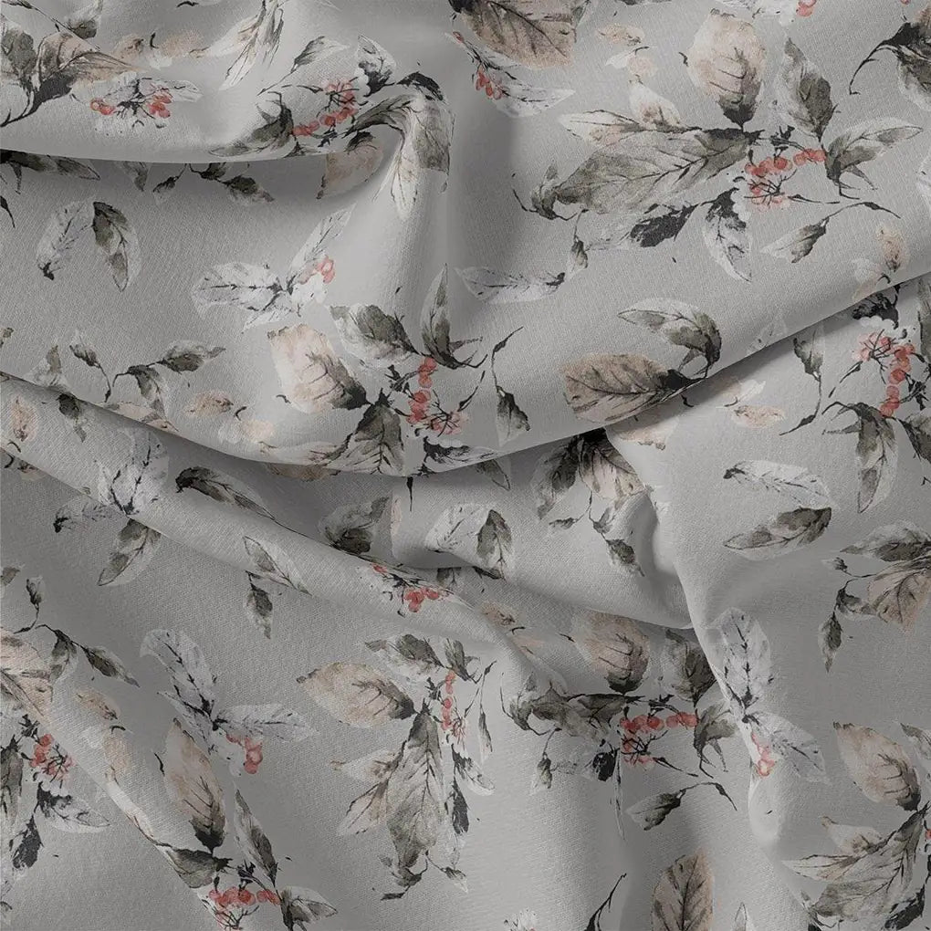 Royal Vintage Greyish Leafs Digital Printed Fabric - Pure Georgette – pg 0 ta08588p5 110 royal vintage greyish leafs digital printed fabric pure georgette 1