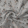 Royal Vintage Greyish Leafs Digital Printed Fabric - Pure Georgette – pg 0 ta08588p5 110 royal vintage greyish leafs digital printed fabric pure georgette 3