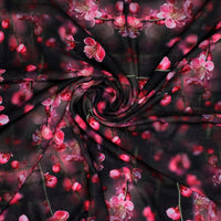 Tiny Pink Chintz Branch Digital Printed Fabric - Pure Georgette – pg 0 ta08659 110 tiny pink chintz branch digital printed fabric pure georgette 1