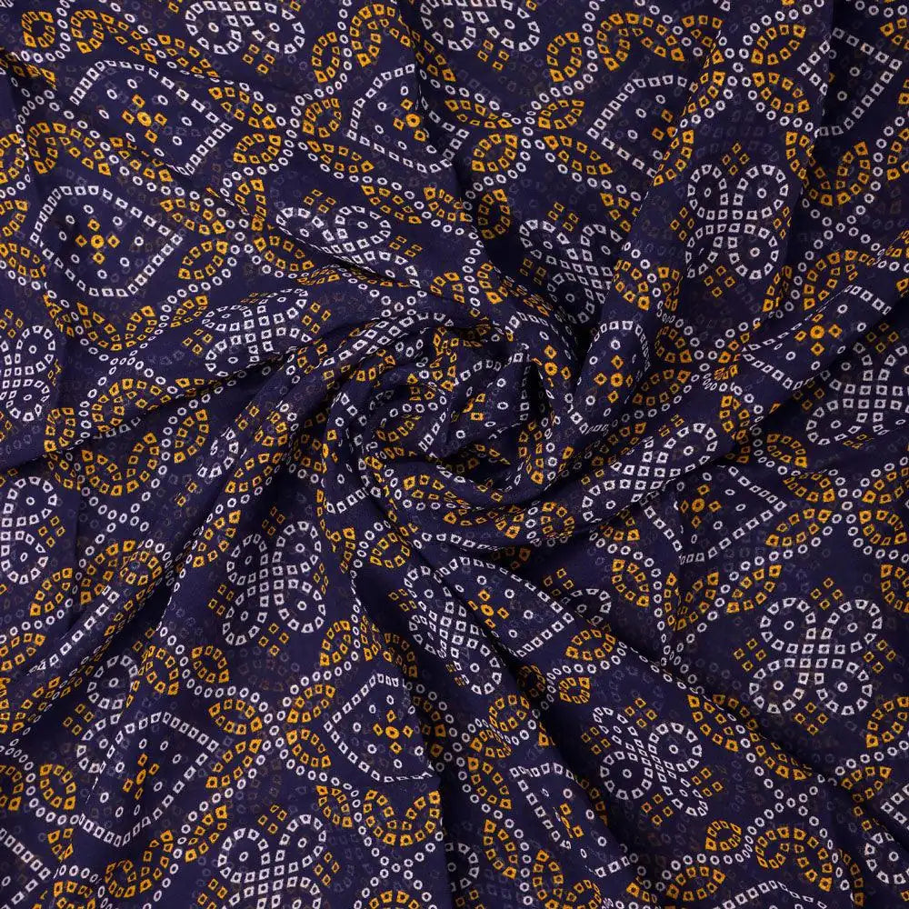 Tiny Yellow And White Doted Digital Printed Fabric - Pure Georgette – pg 0 ta08713p2 110 tiny yellow and white doted digital printed fabric pure georgette 1