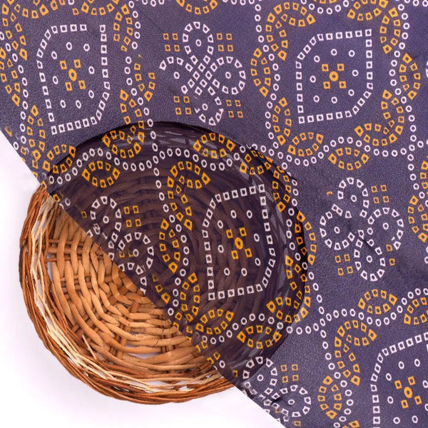 Tiny Yellow And White Doted Digital Printed Fabric - Pure Georgette – pg 0 ta08713p2 110 tiny yellow and white doted digital printed fabric pure georgette 2 - alternate view