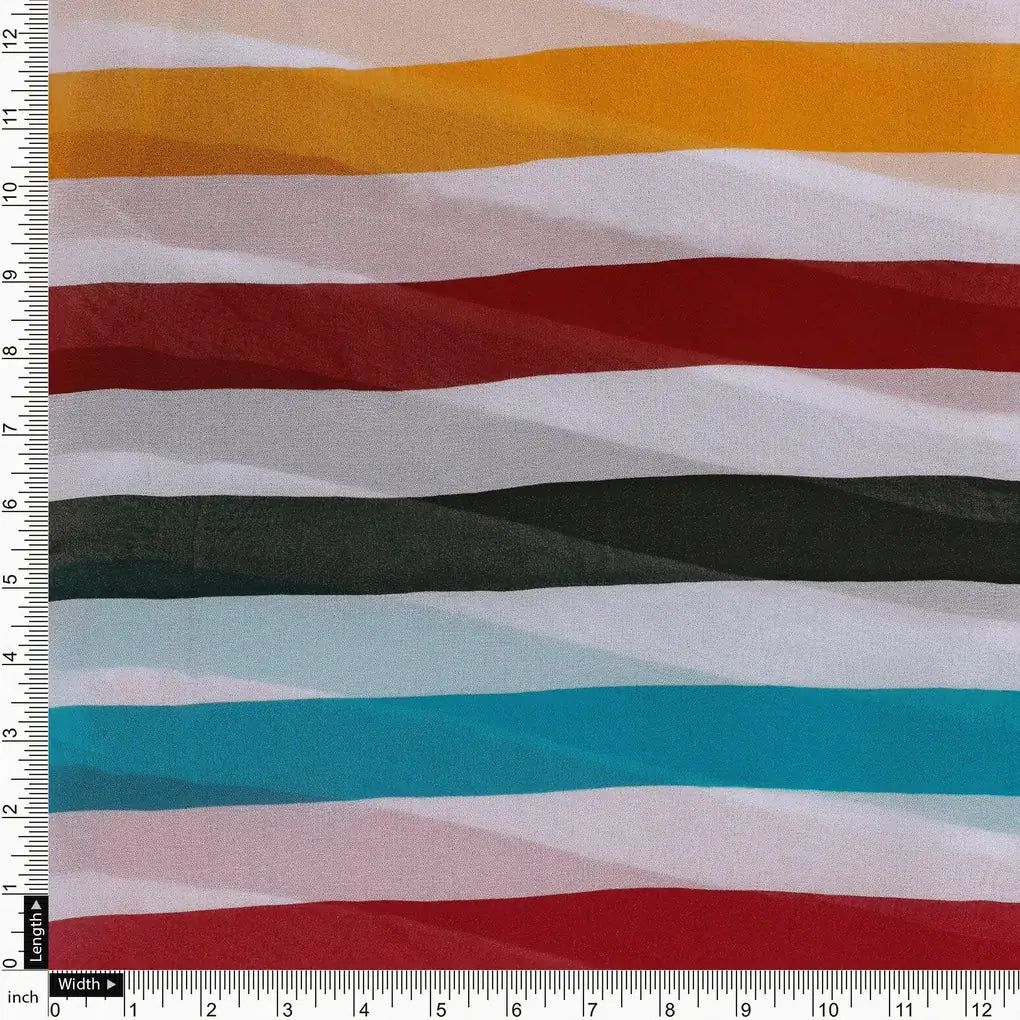 Morden Rainbow Strips Printed Fabric - Pure Georgette – pg 0 ta08736 110 morden rainbow strips printed fabric pure georgette 4