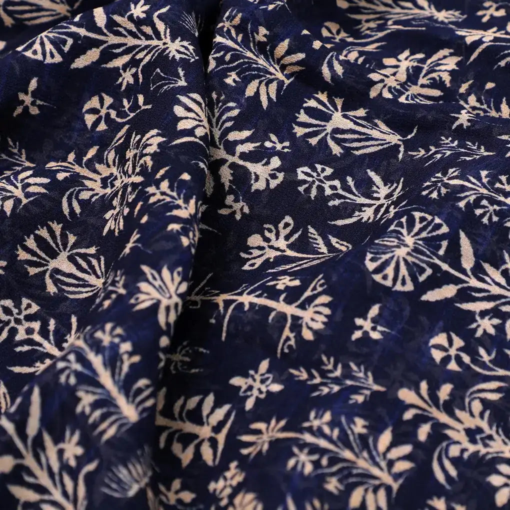 Decorative Floral Vintage Art Digital Printed Fabric - Pure Georgette – pg 0 ta08751 110 decorative floral vintage art digital printed fabric pure georgette 3