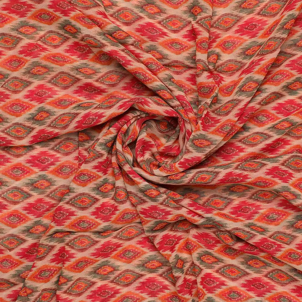 Seamless Pochampilli Patterns Digital Printed Fabric - Pure Georgette – pg 0 ta08752 110 seamless pochampilli patterns digital printed fabric pure georgette 1