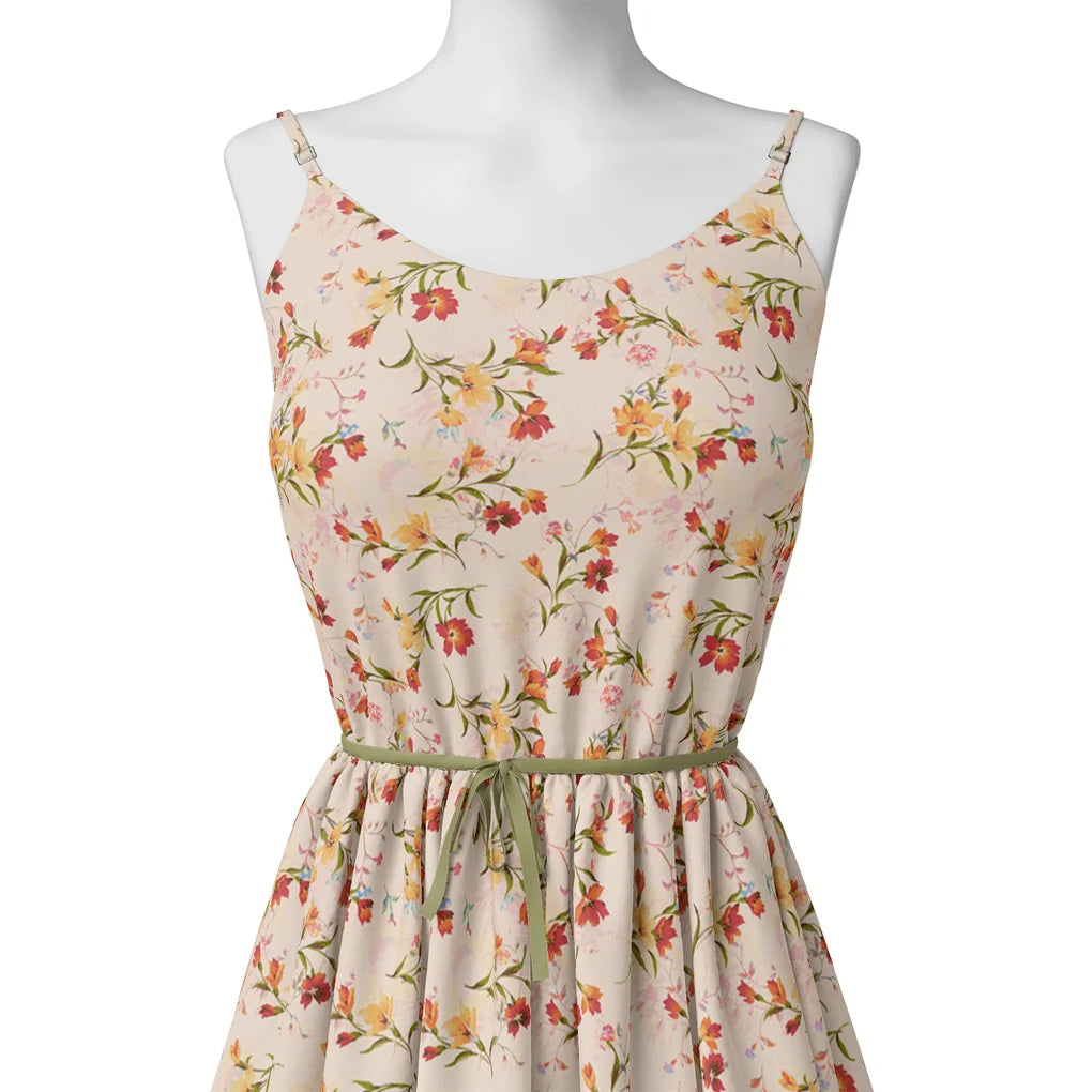 Beautiful Peach Calico Flowed Digital Printed Fabric - Pure Georgette – pg 0 ta08794 110 beautiful peach calico flowed digital printed fabric pure georgette 2