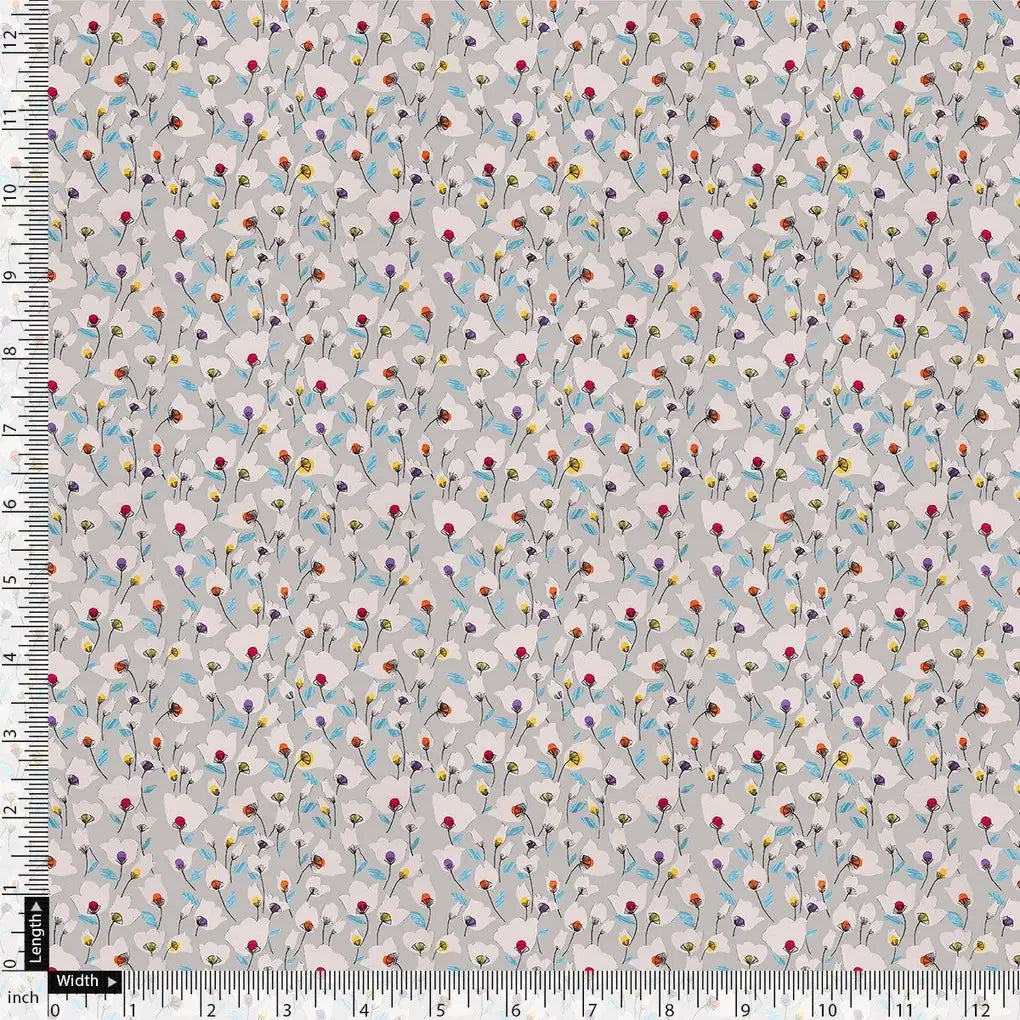 Colourful Flower Chintz With Small Leaves Digital Printed Fabric - Pure Georgette – pg 0 ta08798 110 colourful flower chintz with small leaves digital printed fabric pure georgette 4