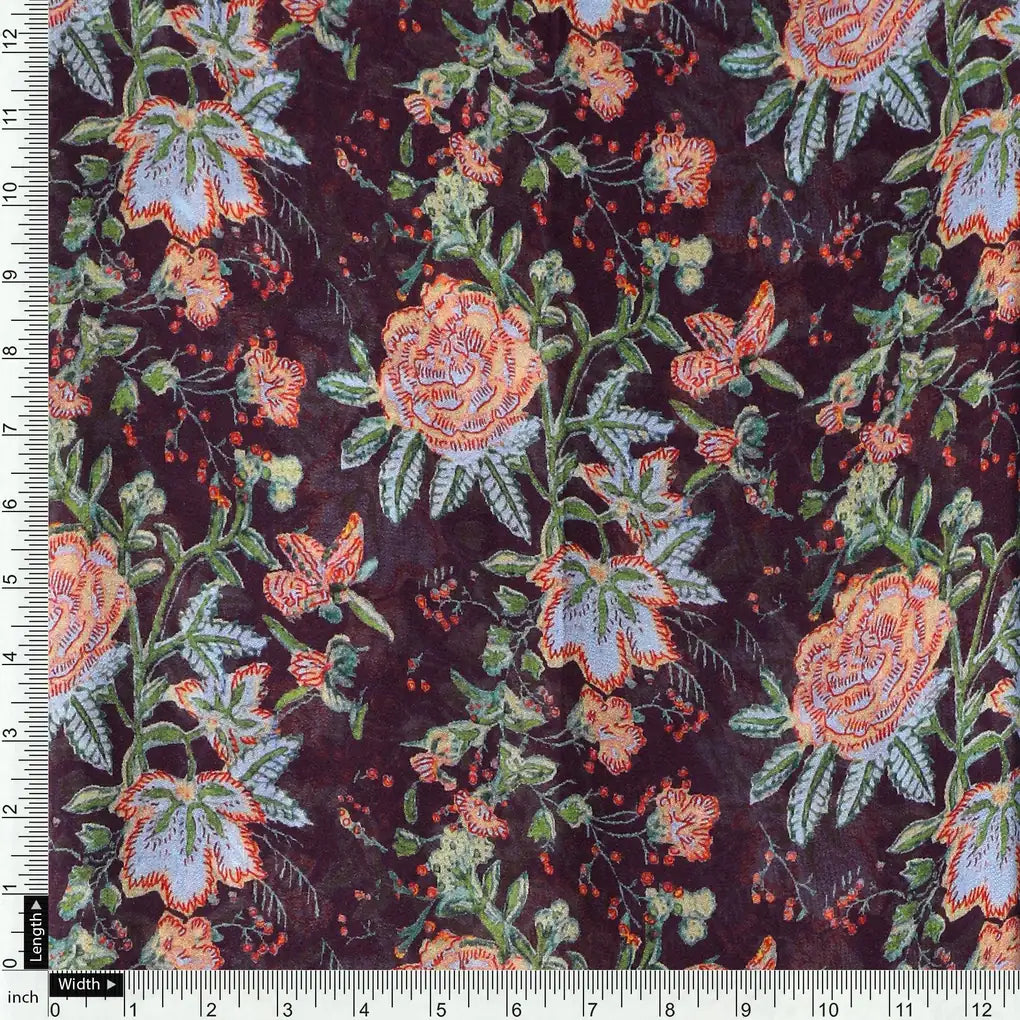 Lovely Roses Embroidery Brunch Digital Printed Fabric - Pure Georgette – pg 0 ta08806 110 lovely roses embroidery brunch digital printed fabric pure georgette 4