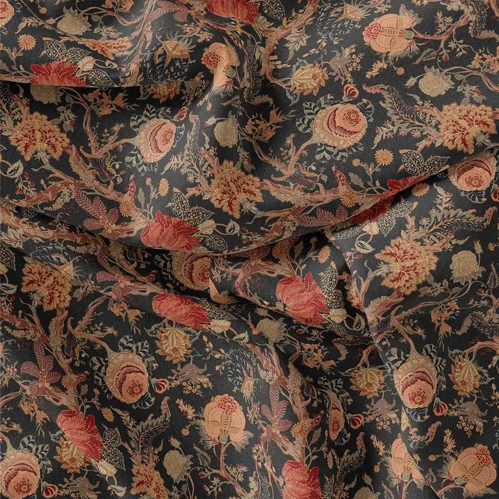Japanese Chinoiserie Natural Digital Printed Fabric - Pure Georgette – pg 0 ta08826 110 japanese chinoiserie natural digital printed fabric pure georgette 3