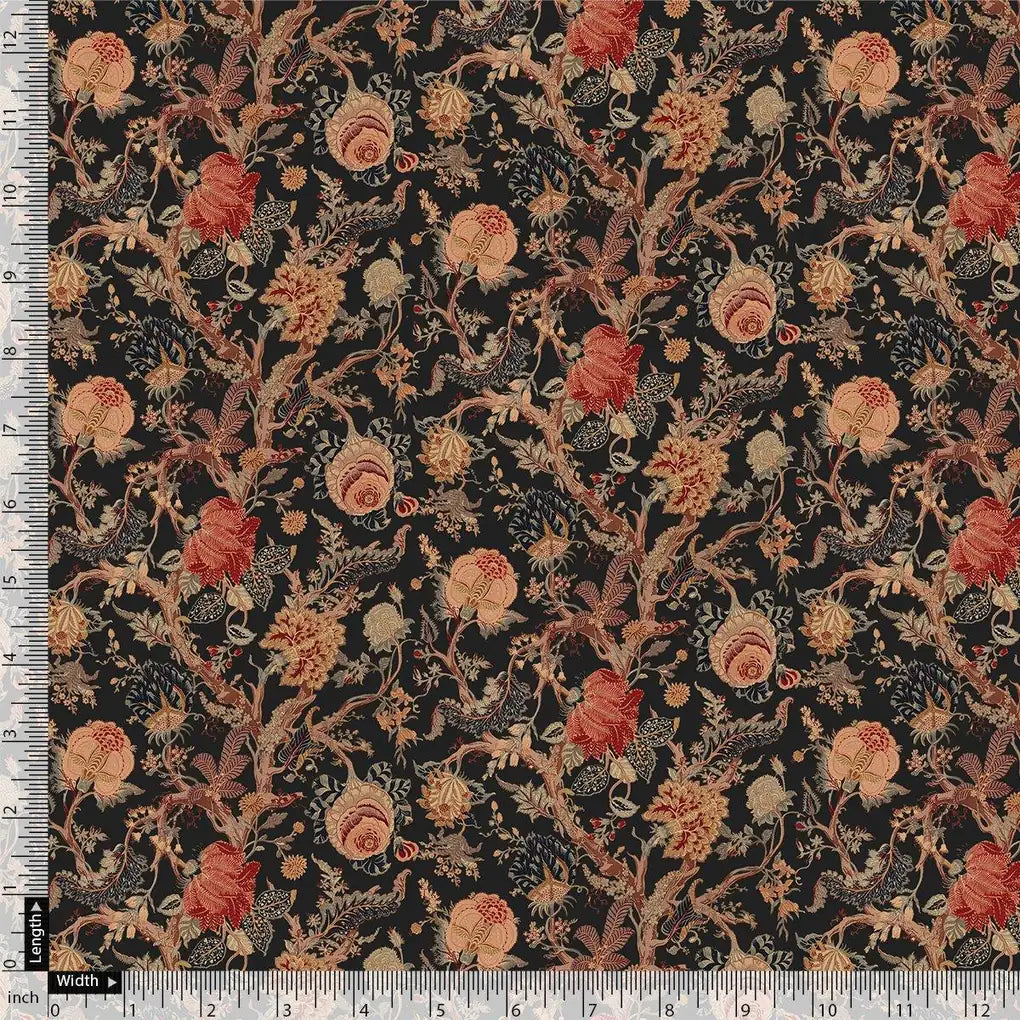 Japanese Chinoiserie Natural Digital Printed Fabric - Pure Georgette – pg 0 ta08826 110 japanese chinoiserie natural digital printed fabric pure georgette 4