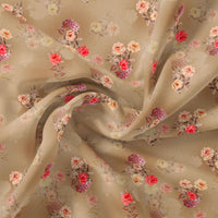 Coffee Floral Printed Pure Georgette Fabric Material – pg 0 ta08834p18 110 coffee floral printed pure georgette fabric material 1