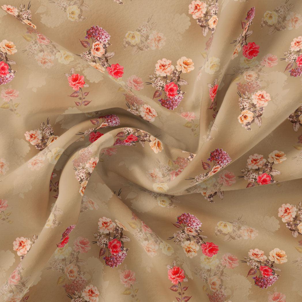 Coffee Floral Printed Pure Georgette Fabric Material – pg 0 ta08834p18 110 coffee floral printed pure georgette fabric material 1