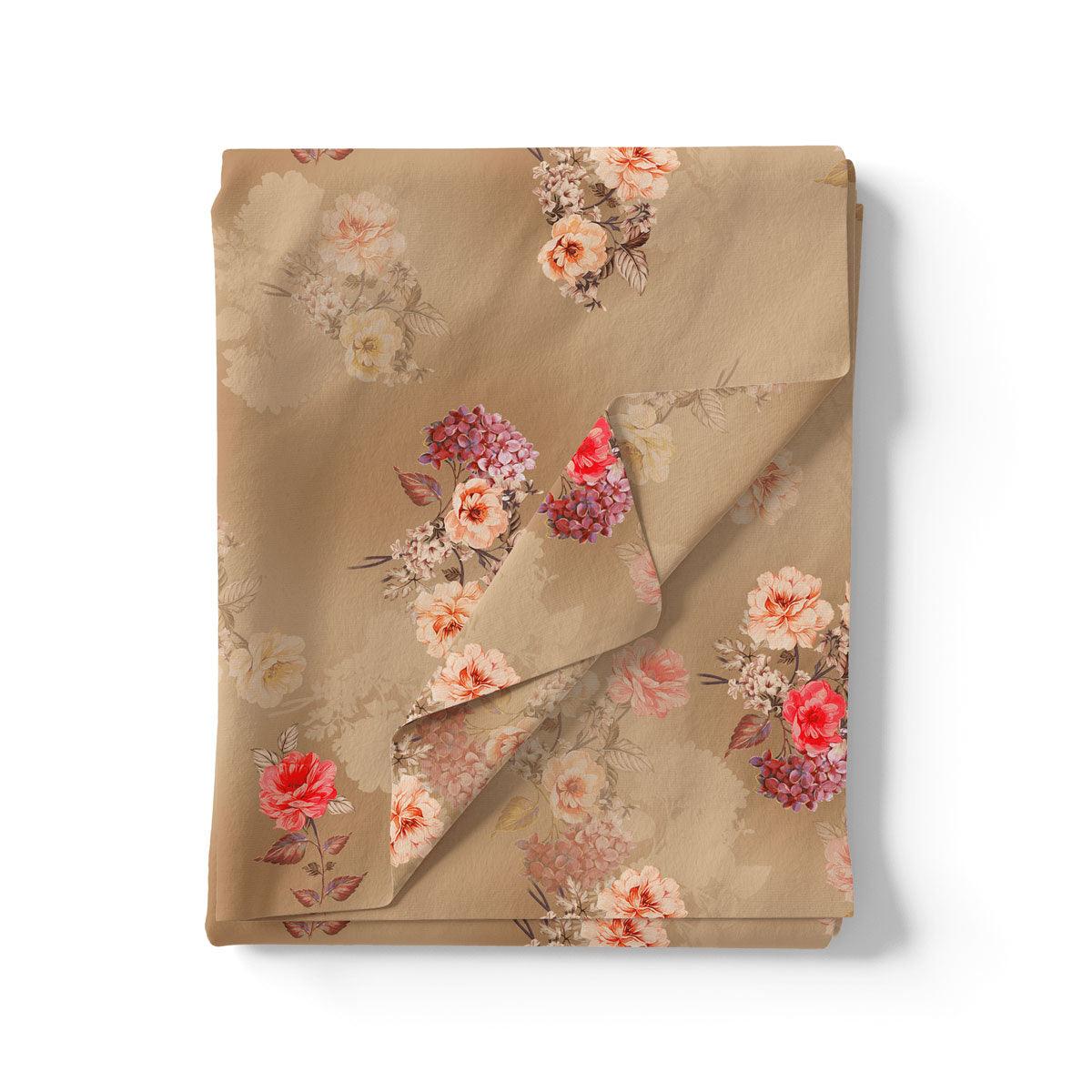 Coffee Floral Printed Pure Georgette Fabric Material – pg 0 ta08834p18 110 coffee floral printed pure georgette fabric material 3