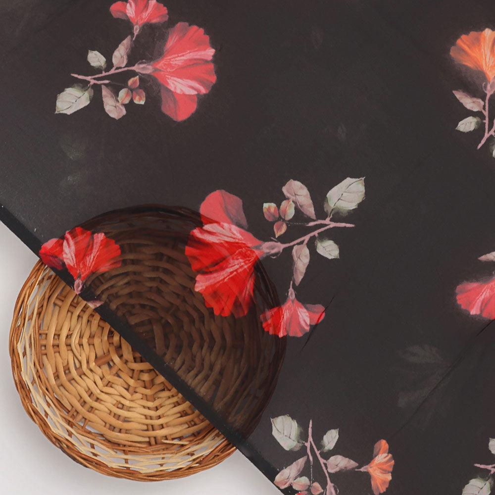 Morden Red Iris With Golden Floral Digital Printed Fabric - Pure Georgette – pg 0 ta08882p1 110 morden red iris with golden floral digital printed fabric pure georgette 2