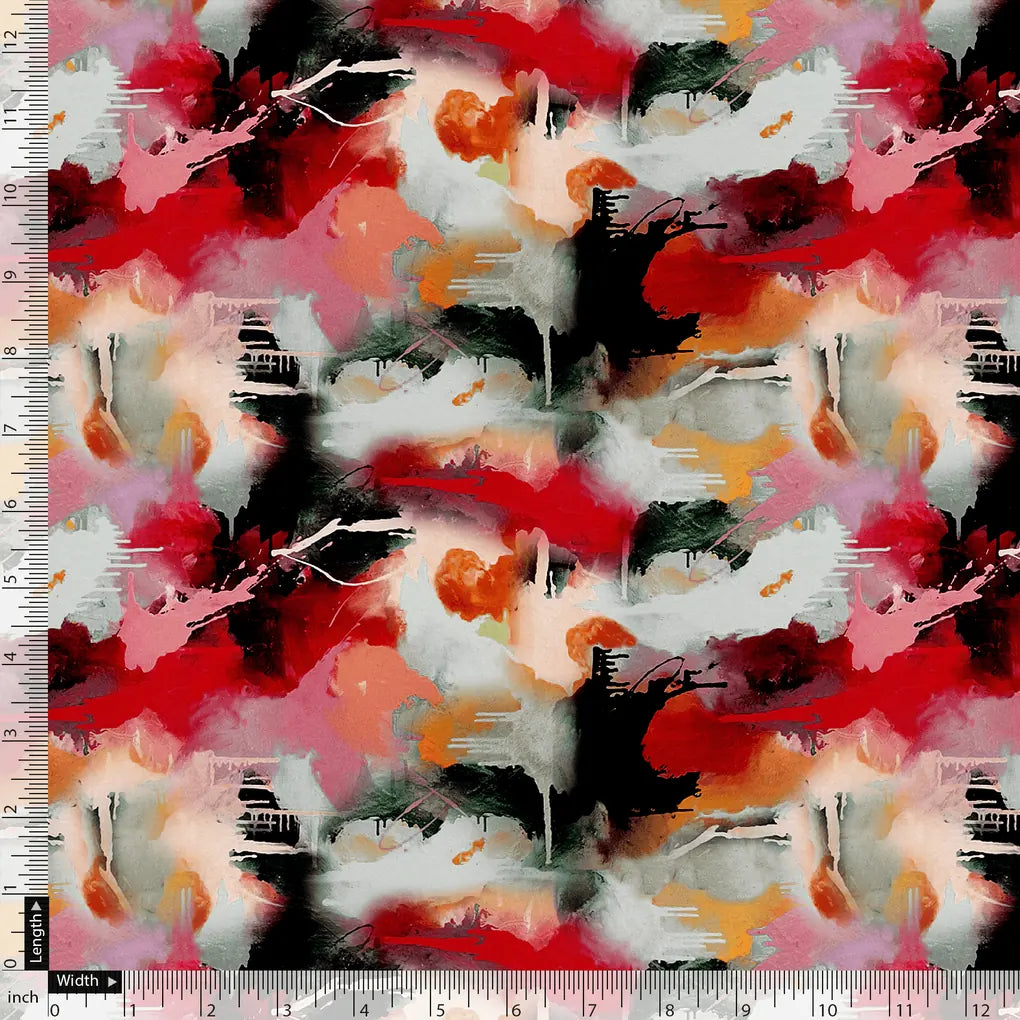 Morden Paint Of Art Multicolor Digital Printed Fabric - Pure Georgette – pg 0 ta08892a 110 morden paint of art multicolor digital printed fabric pure georgette 5
