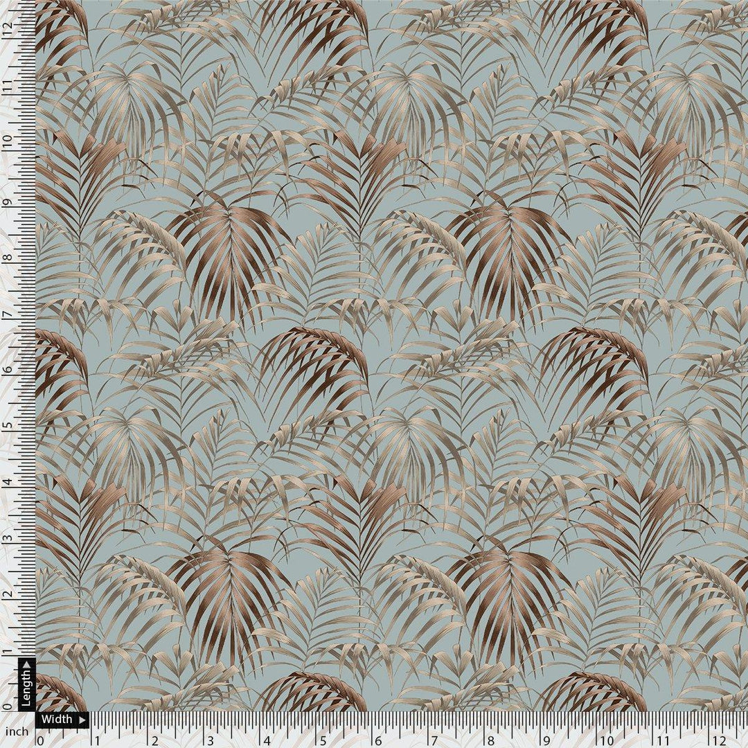 Tropical Garden Leaves Digital Printed Fabric - Pure Georgette - FAB VOGUE Studio®