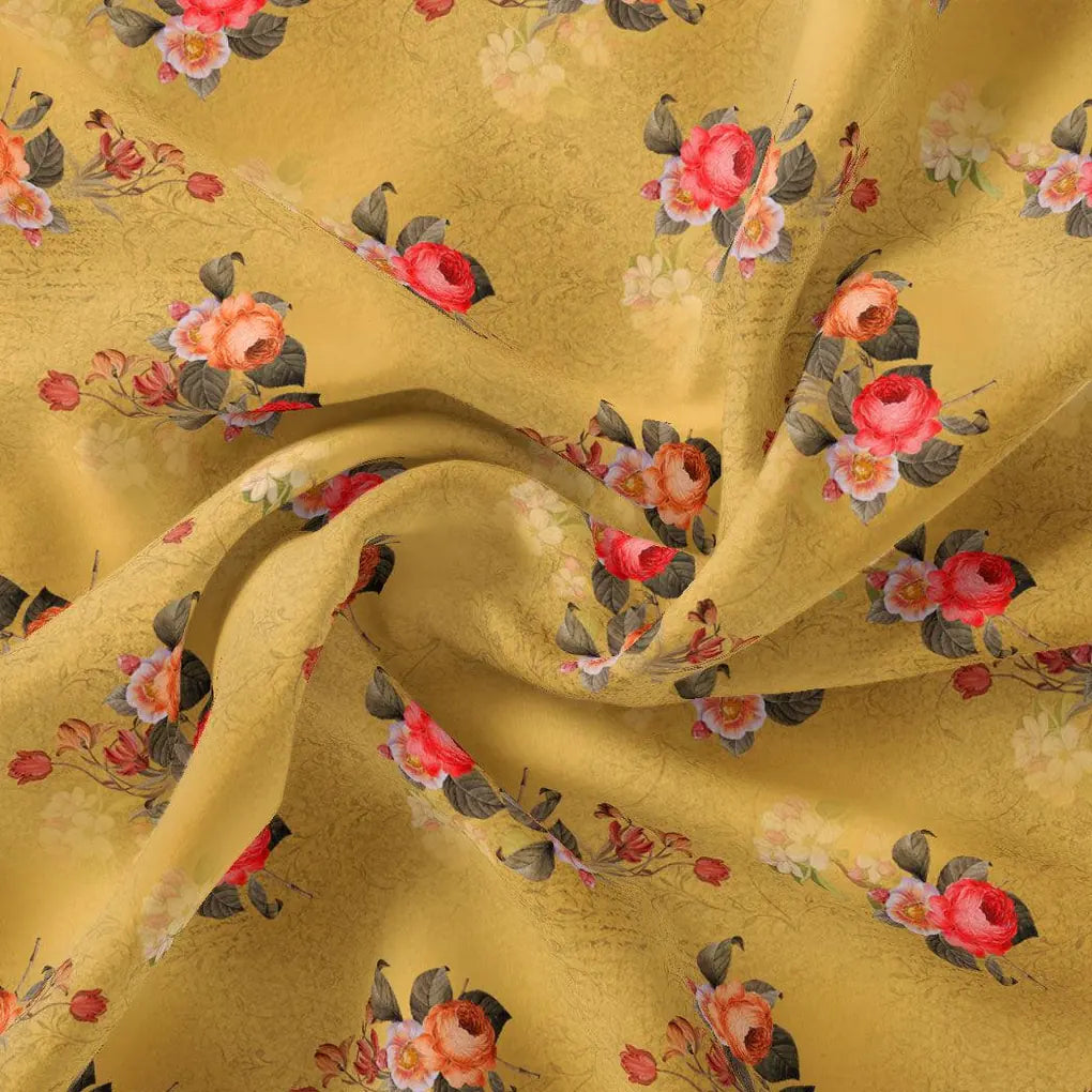Golden Flower Printed Pure Georgette Fabric Material – pg 0 ta08928p3 110 golden flower printed pure georgette fabric material 1
