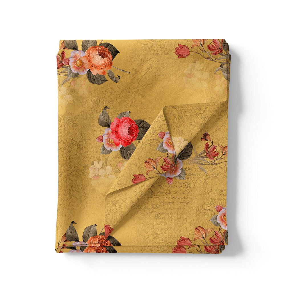 Golden Flower Printed Pure Georgette Fabric Material – pg 0 ta08928p3 110 golden flower printed pure georgette fabric material 3
