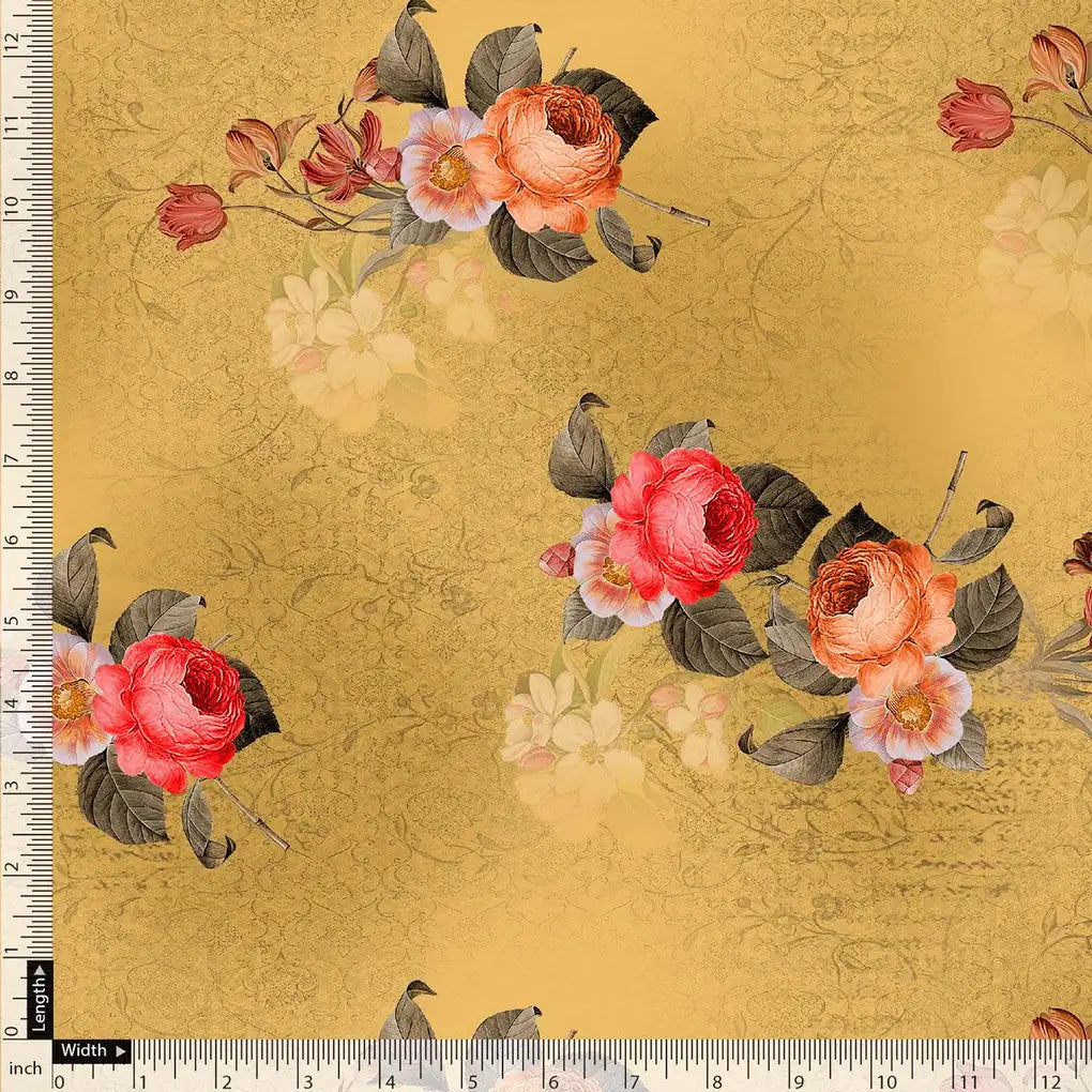 Golden Flower Printed Pure Georgette Fabric Material – pg 0 ta08928p3 110 golden flower printed pure georgette fabric material 5