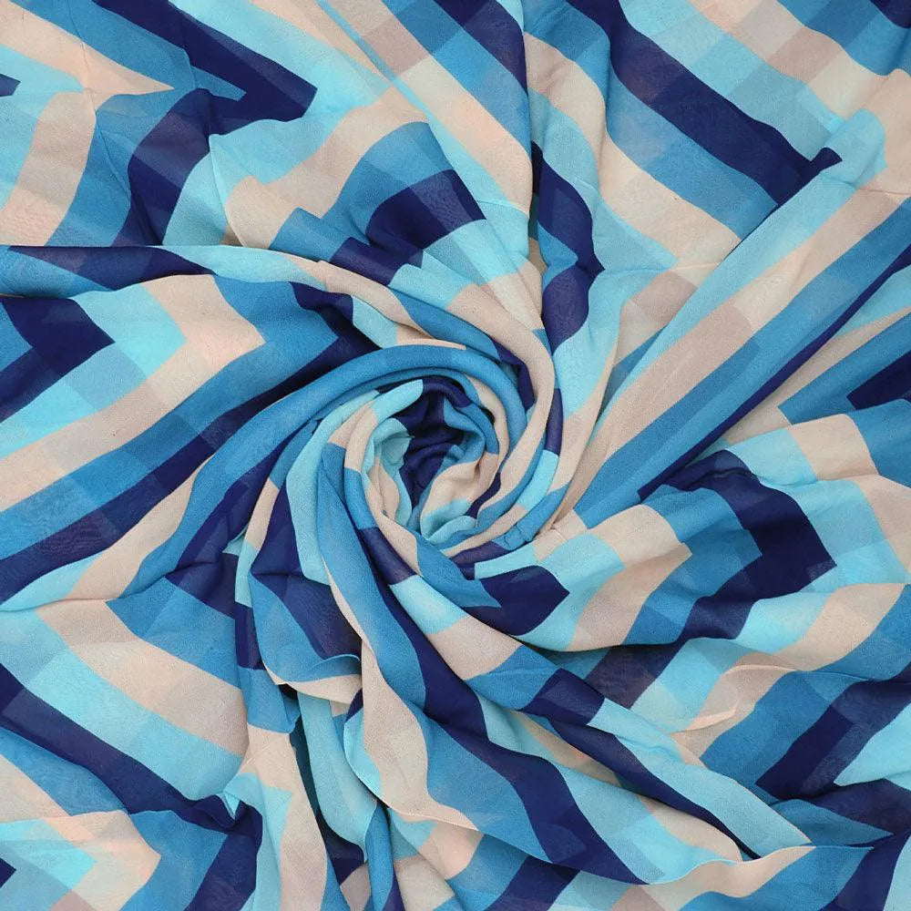 Beautiful Zigzag Strips Digital Printed Fabric - Pure Georgette – pg 0 ta09260p10 110 beautiful zigzag strips digital printed fabric pure georgette 1