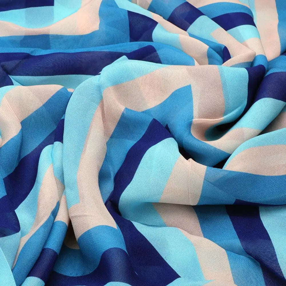 Beautiful Zigzag Strips Digital Printed Fabric - Pure Georgette – pg 0 ta09260p10 110 beautiful zigzag strips digital printed fabric pure georgette 3