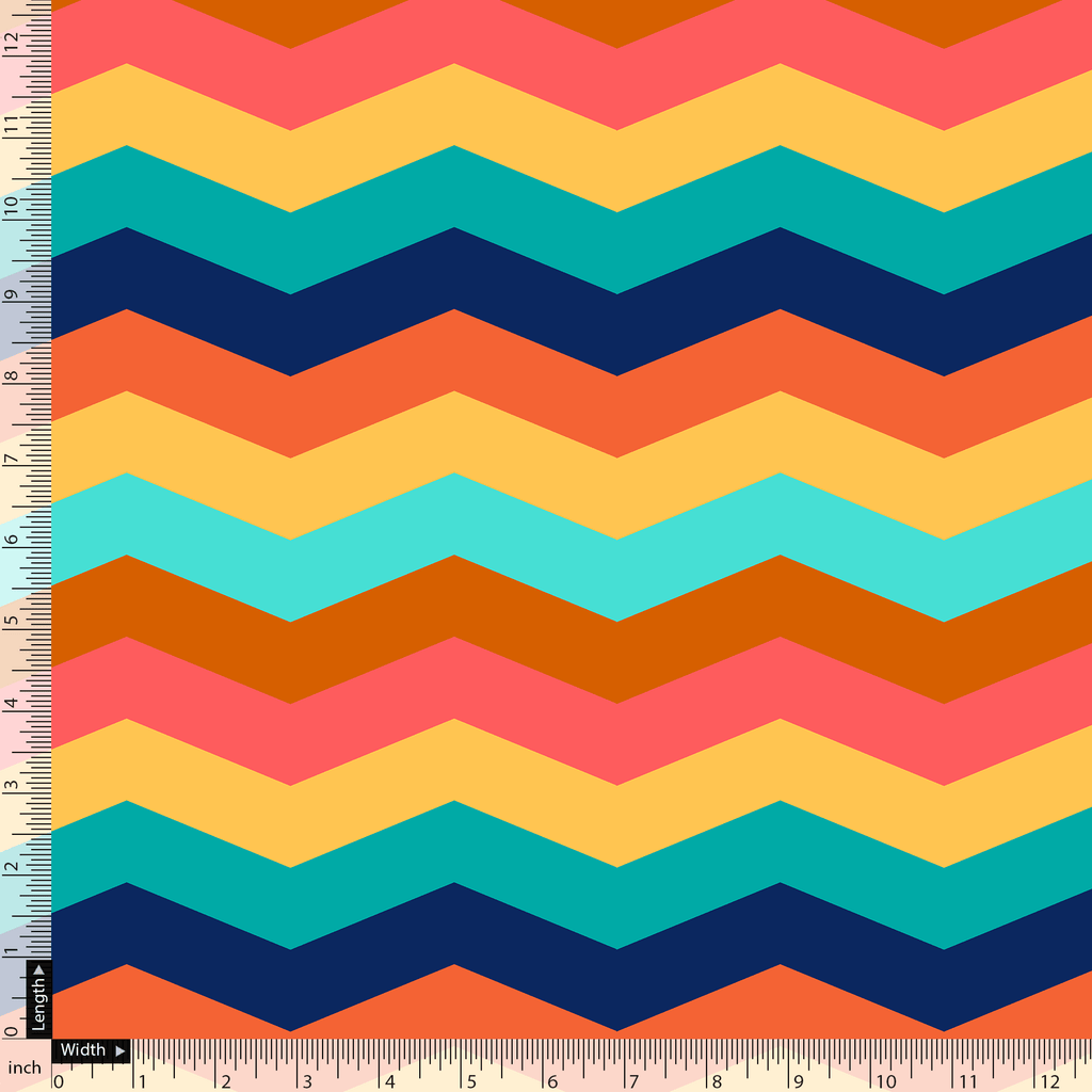 Rainbow Colour Strips Zigzag Digital Printed Fabric - Pure Georgette – pg 0 ta09262p6 110 rainbow colour strips zigzag digital printed fabric pure georgette 5