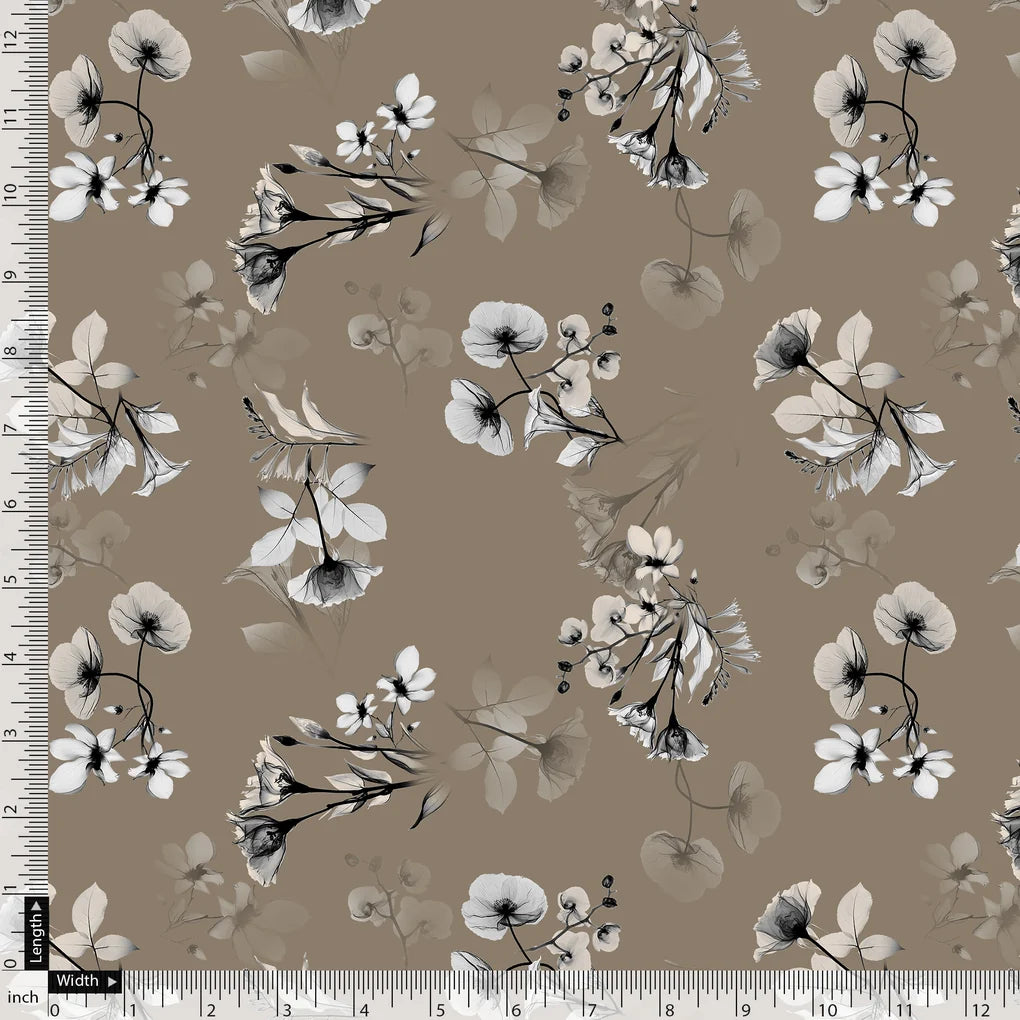 Morden Paint Of Leaves With Flower Digital Printed Fabric - Pure Georgette – pg 0 ta09297p3 110 morden paint of leaves with flower digital printed fabric pure georgette 5