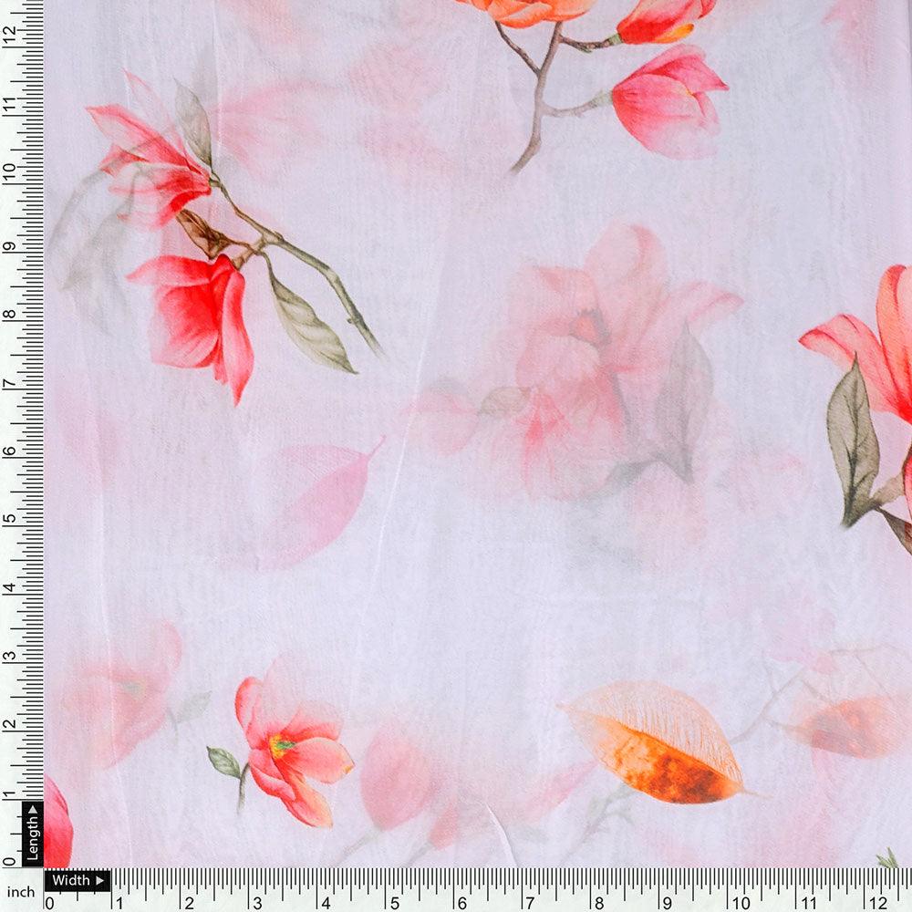 White Floral Pure Georgette Printed Fabric – pg 0 ta09300p2 110 white floral pure georgette printed fabric 4