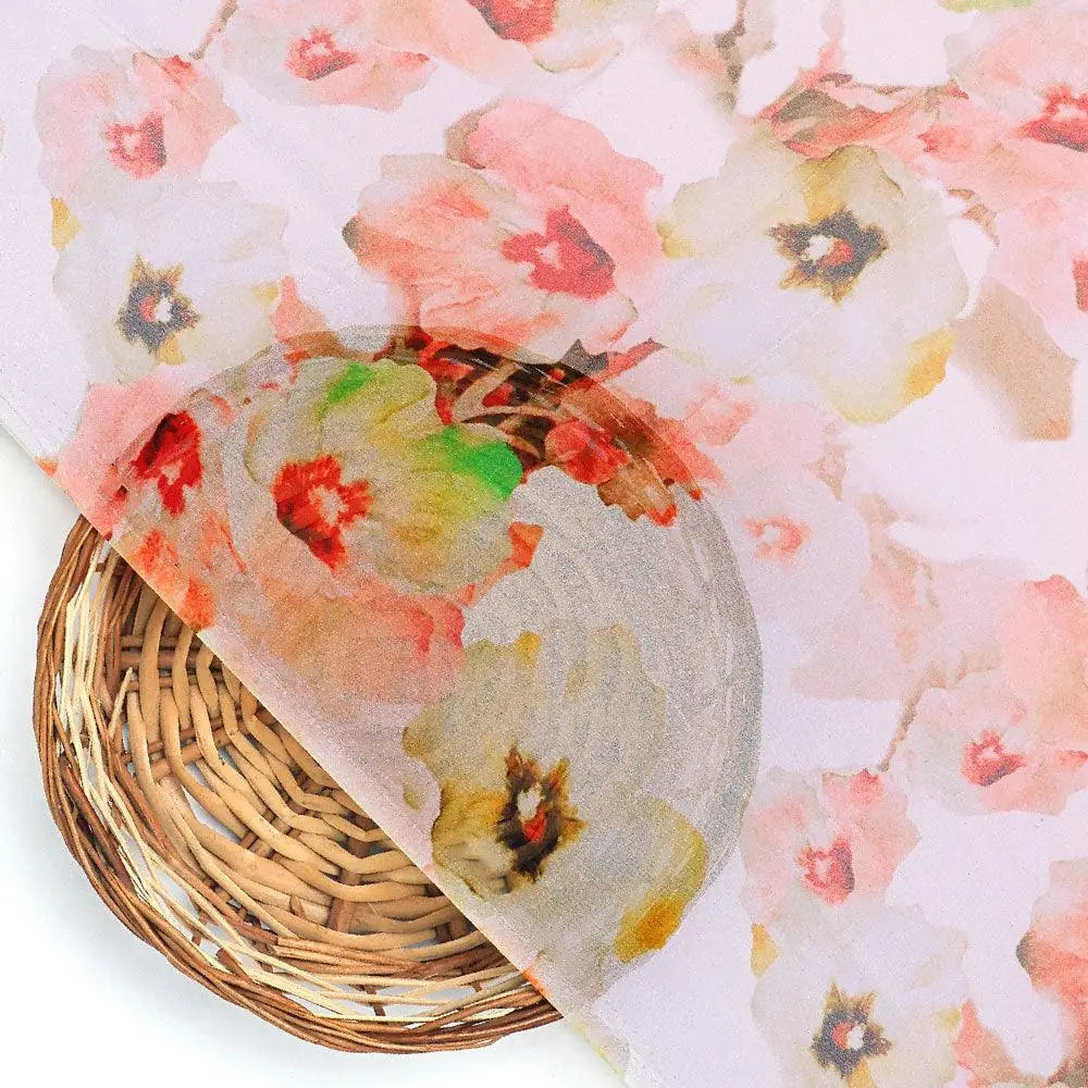 Cream Floral Pure Georgette Printed Fabric – pg 0 ta09311p4 110 cream floral pure georgette printed fabric 2