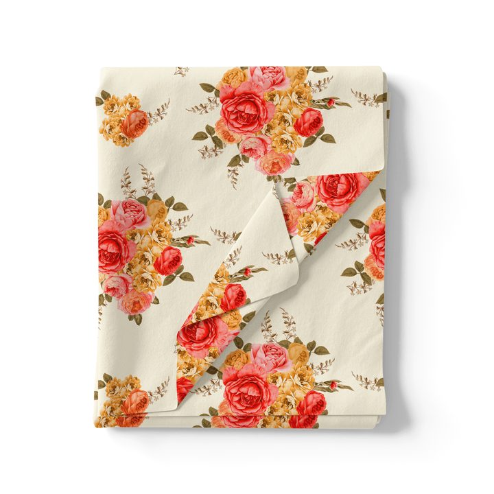 Decorative Multi Colour Flower Digital Printed Fabric - Pure Georgette - FAB VOGUE Studio®