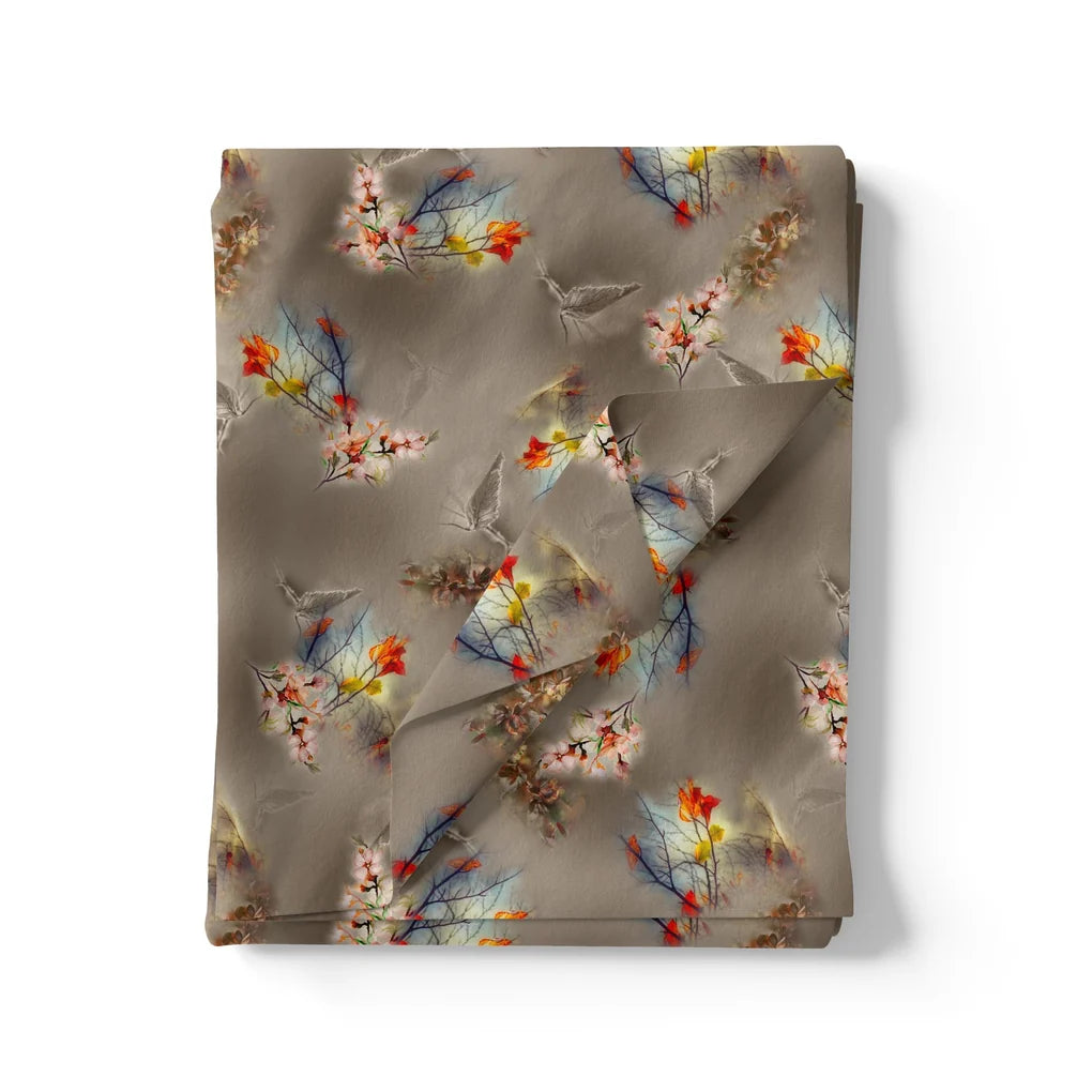 Attractive Pink Periwinkle With Autumn Buds Leaves Digital Printed Fabric - Pure Georgette – pg 0 ta09563pe 110 attractive pink periwinkle with autumn buds leaves digital printed fabric pure georgette 3