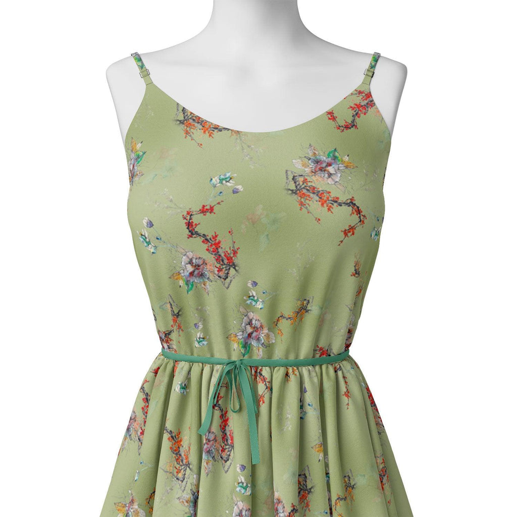 Nature Art Botanical Flower Digital Printed Fabric - Pure Georgette – pg 0 ta09566c 110 nature art botanical flower digital printed fabric pure georgette 2