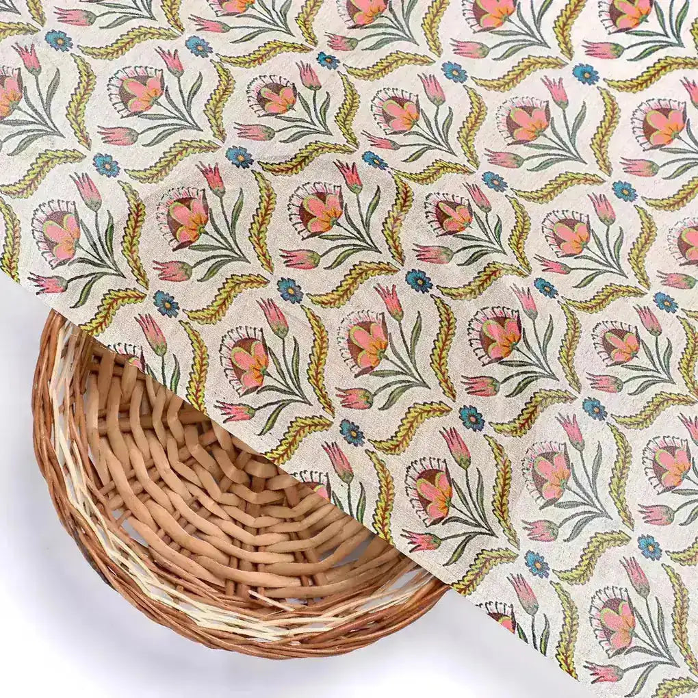 Green Leaves With Flower Digital Printed Fabric – pg 0 ta0957 110 green leaves with flower digital printed fabric 2