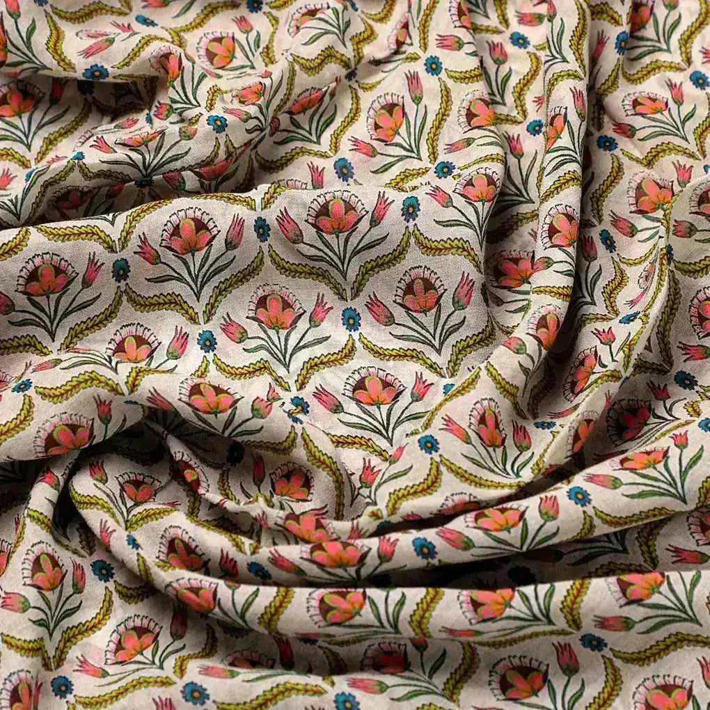 Green Leaves With Flower Digital Printed Fabric – pg 0 ta0957 110 green leaves with flower digital printed fabric 3