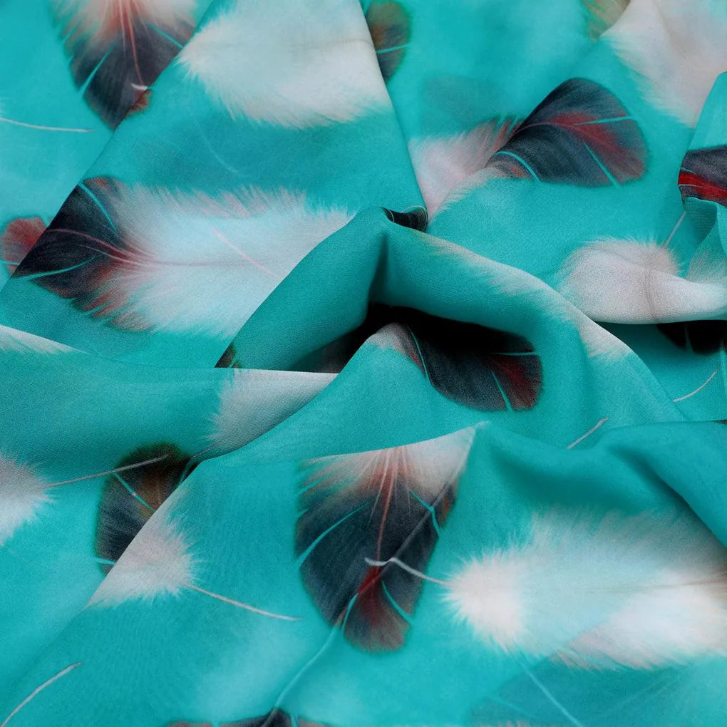 Winter Cool Ice Temple Colour Feather Digital Printed Fabric - Pure Georgette – pg 0 ta09590pc 110 winter cool ice temple colour feather digital printed fabric pure georgette 3