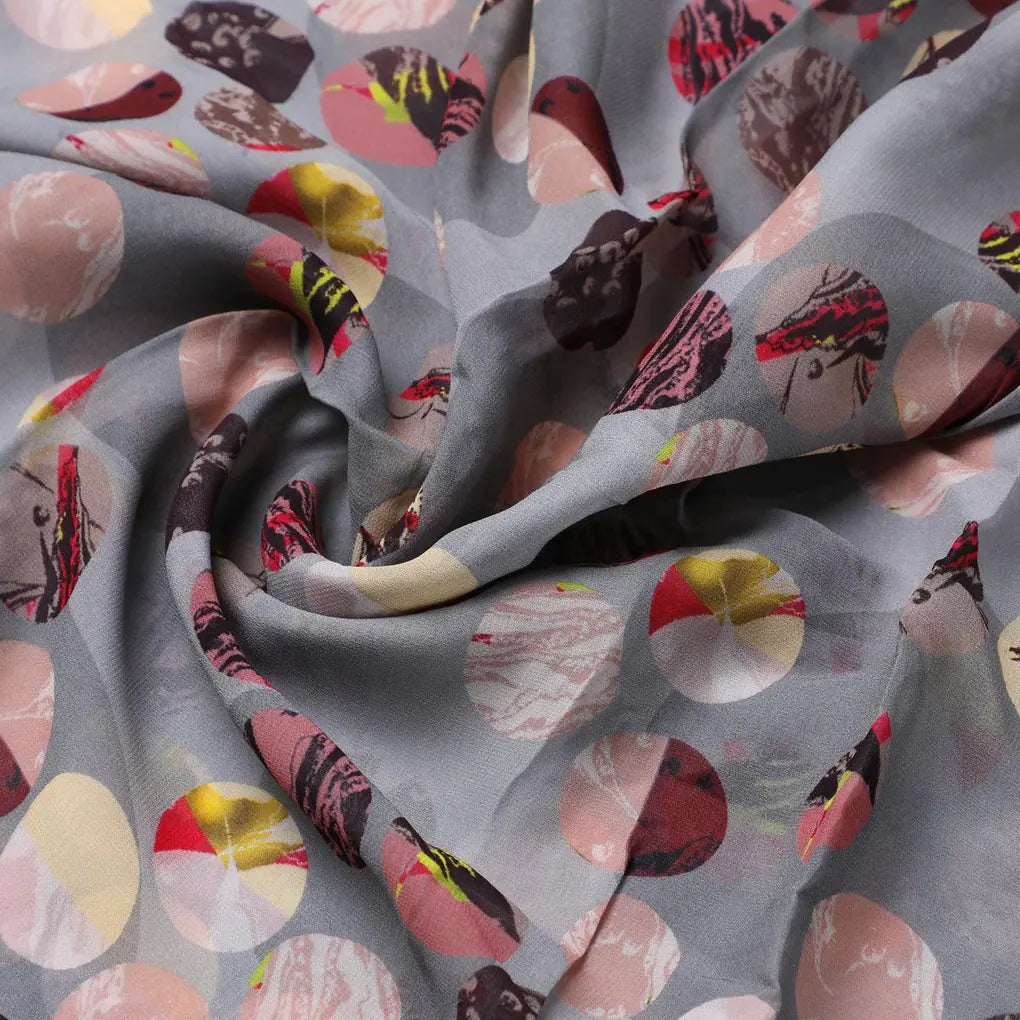 Repeat Downbeat Art In Circle Digital Printed Fabric - Pure Georgette – pg 0 ta09596d 110 repeat downbeat art in circle digital printed fabric pure georgette 3