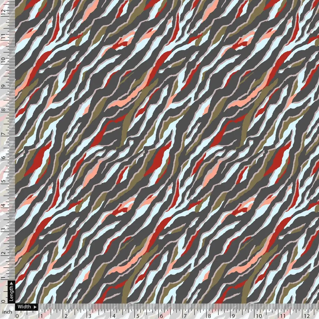 New Colourful Zigzag Paper Art Digital Printed Fabric - Pure Georgette – pg 0 ta09629c 110 new colourful zigzag paper art digital printed fabric pure georgette 5