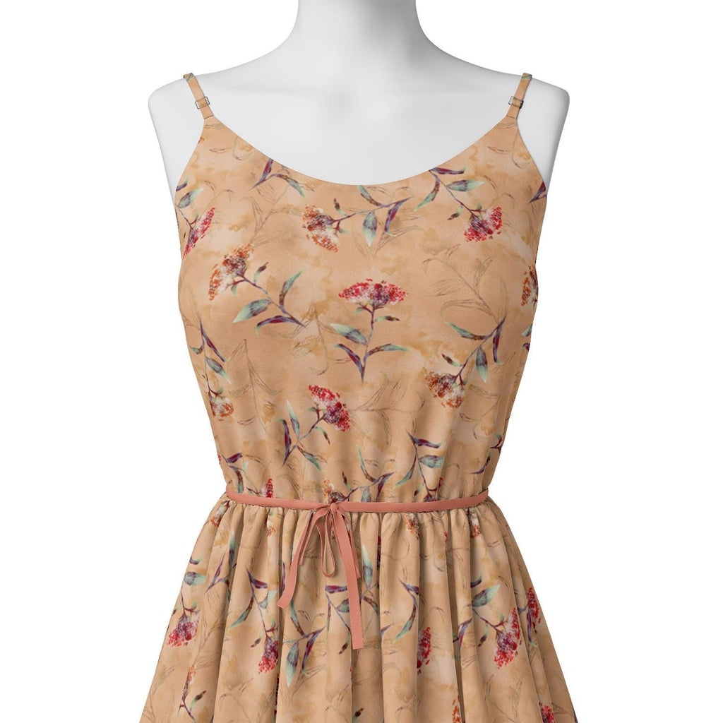 Botanical Red And Orange Floral Flower Digital Printed Fabric - Pure Georgette – pg 0 ta09631pg 110 botanical red and orange floral flower digital printed fabric pure georgette 2