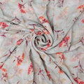 Beautiful Botanical Ixora Flower Digital Printed Fabric - Pure Georgette – pg 0 ta09631ph 110 beautiful botanical ixora flower digital printed fabric pure georgette 1