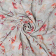 Beautiful Botanical Ixora Flower Digital Printed Fabric - Pure Georgette – pg 0 ta09631ph 110 beautiful botanical ixora flower digital printed fabric pure georgette 1