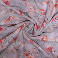 Ixora Flower With Leaves Digital Printed Fabric - Pure Georgette – pg 0 ta09631pi 110 ixora flower with leaves digital printed fabric pure georgette 1
