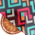 Multicolour Puzzle Rainbow Greek Key Digital Printed Fabric - Pure Georgette – pg 0 ta09662 110 multicolour puzzle rainbow greek key digital printed fabric pure georgette 2