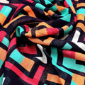 Multicolour Puzzle Rainbow Greek Key Digital Printed Fabric - Pure Georgette – pg 0 ta09662 110 multicolour puzzle rainbow greek key digital printed fabric pure georgette 3