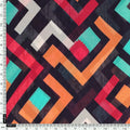 Multicolour Puzzle Rainbow Greek Key Digital Printed Fabric - Pure Georgette – pg 0 ta09662 110 multicolour puzzle rainbow greek key digital printed fabric pure georgette 4