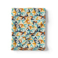 Orange And Sky Blue Triangle Digital Printed Fabric - Pure Georgette – pg 0 ta09663 110 orange and sky blue triangle digital printed fabric pure georgette 3