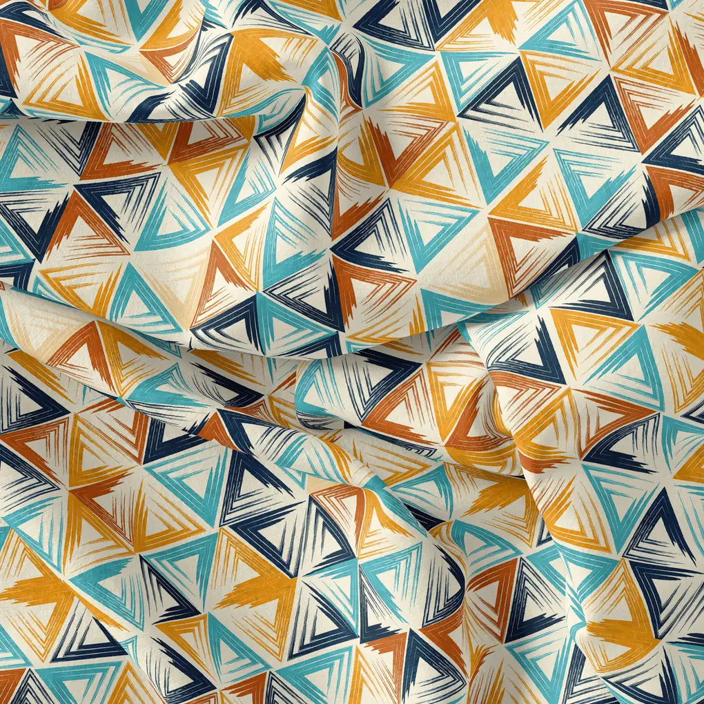 Orange And Sky Blue Triangle Digital Printed Fabric - Pure Georgette – pg 0 ta09663 110 orange and sky blue triangle digital printed fabric pure georgette 4
