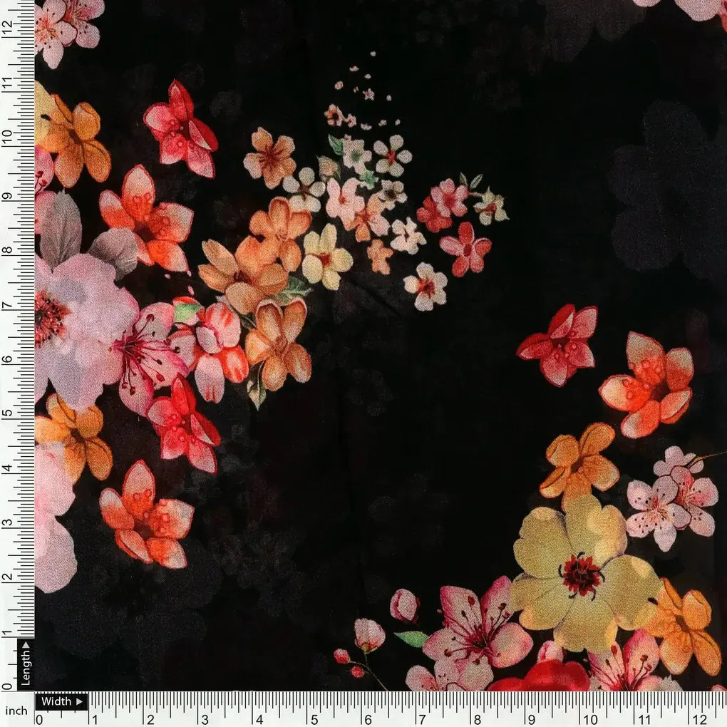 Colorful Floral Black Base Digital Printed Fabric – pg 0 ta7198 110 colorful floral black base digital printed fabric 4