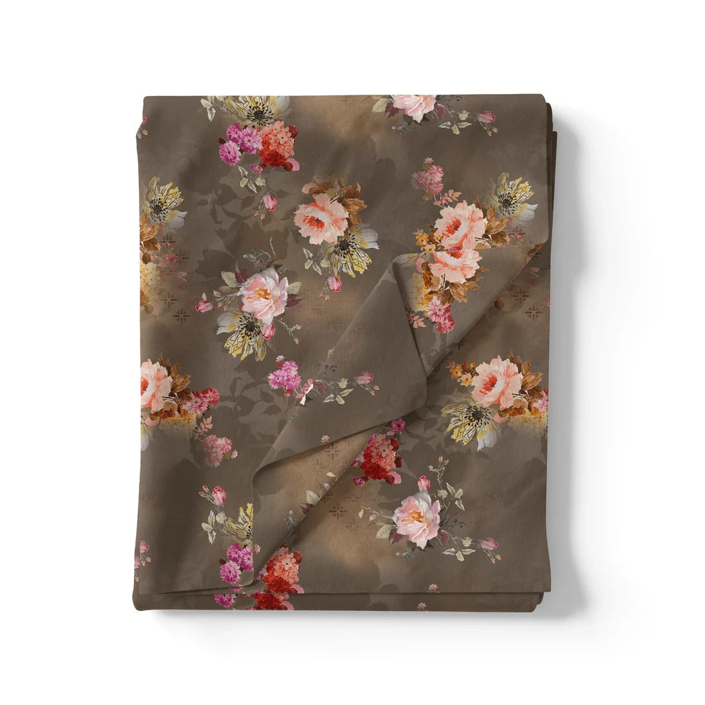 Morden Peony Watercolour Art Digital Printed Fabric - Pure Georgette – pg 0 ta7309p1 110 morden peony watercolour art digital printed fabric pure georgette 3